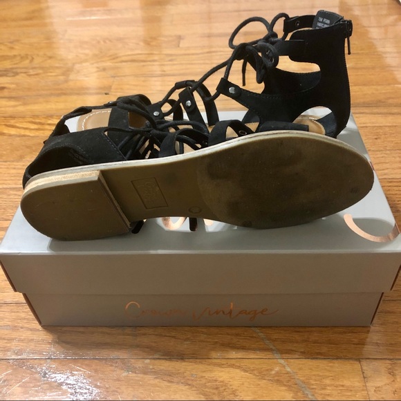 Crown Vintage Regina Gladiator Sandal (black) - Picture 4 of 4